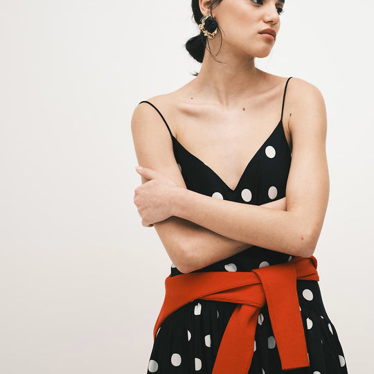 Damen Maxi-Kleid mit Punkten EB