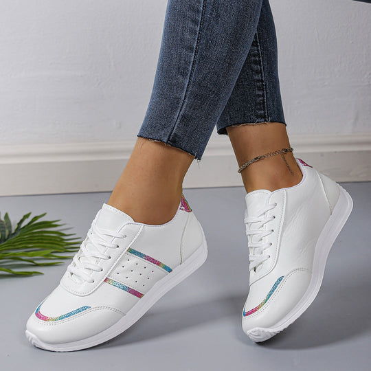 Damen Komfortable Freizeit-Sneaker mit schimmernden Akzenten EB