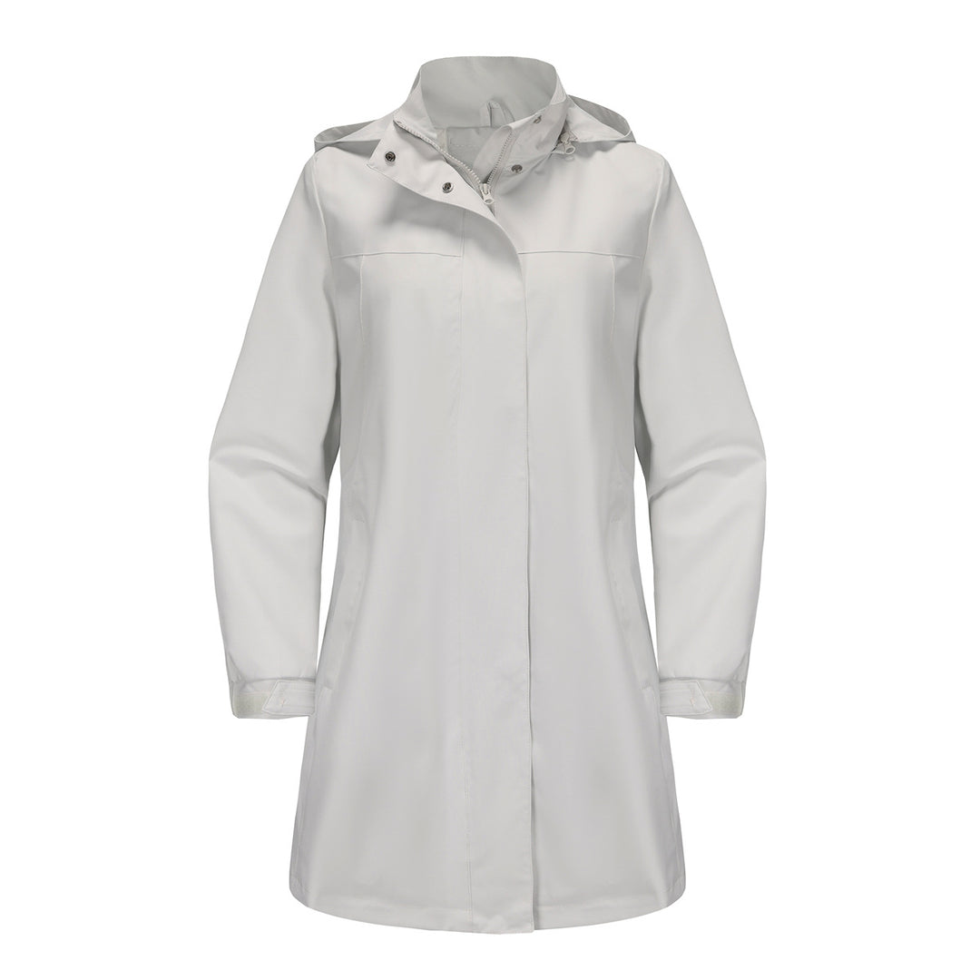 Damen funktionale Übergangsjacke mit verstellbarem Kapuzenkragen und praktischen Taschen EB