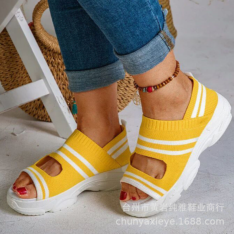 Damen modische Sport-Sandalen mit atmungsaktivem Obermaterial und rutschfester Sohle EB