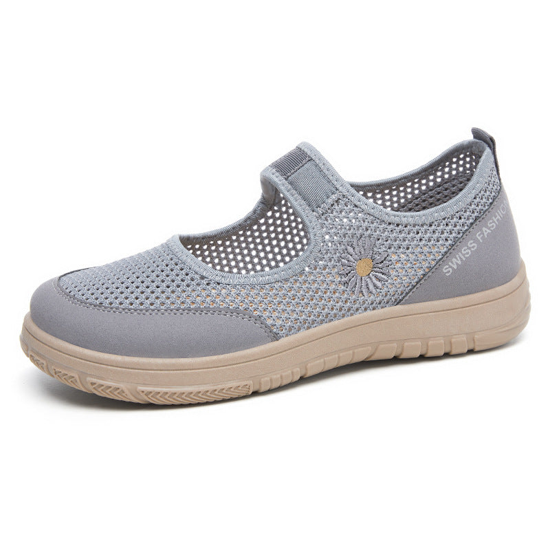 Damen Bequeme Slip-On Freizeitschuhe mit elastischem Einsatz EB
