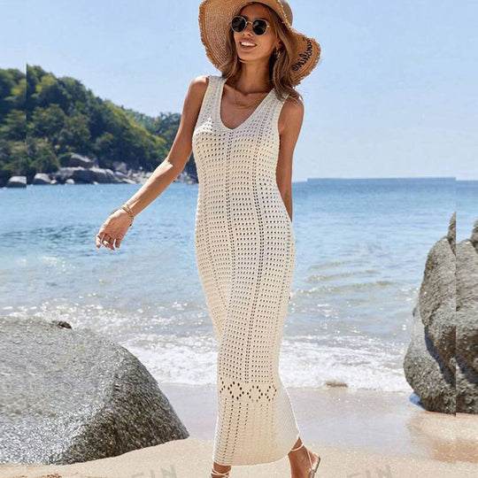 Damen modisches Häkel-Strandkleid EB