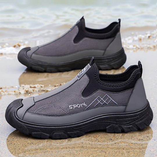 Herren nan robuster Slip-On Arbeitssneaker mit verstärkter Zehenkappe, rutschfester Profilsohle und elastischem Einstieg EB