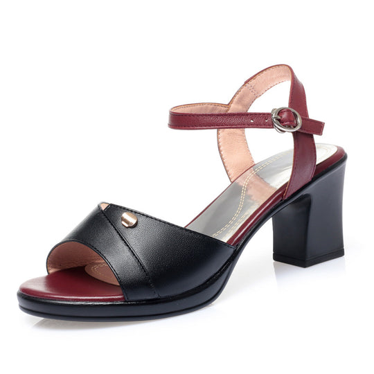 Damen Absatzsandalen mit elegantem Riemen und komfortablem Fußbett EB