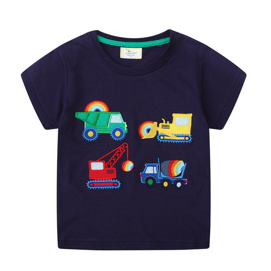 Jungen T-Shirt mit buntem Baustellenmotiv EB