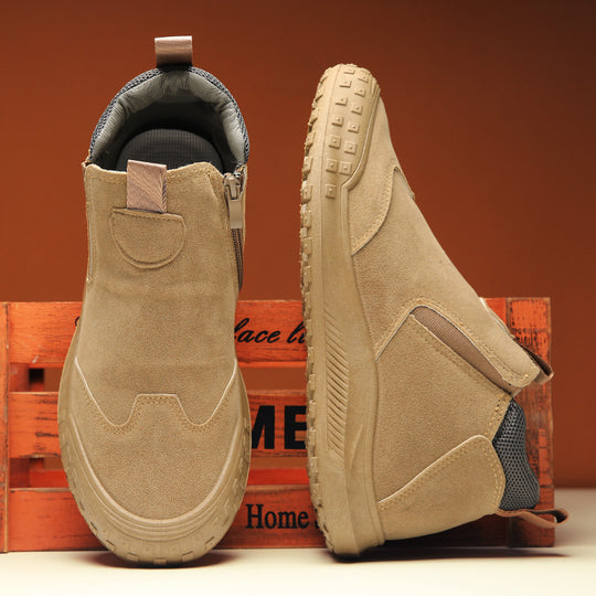 Damen Bequeme und modische Stiefel mit Reißverschluss EB