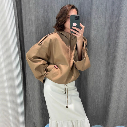 Damen oversized Fleecejacke mit praktischen Taschen EB