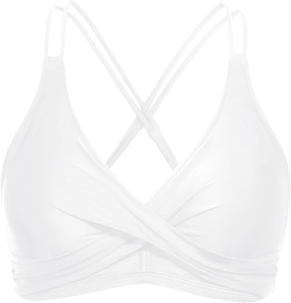 Damen Sportliches Bikinioberteil mit raffiniertem Wickeldesign EB