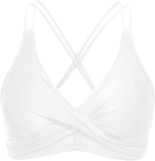 Damen Sportliches Bikinioberteil mit raffiniertem Wickeldesign EB
