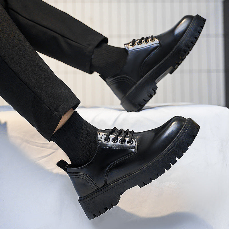 Herren robuste Derby-Schnürschuhe mit dick profilierter Gummilaufsohle und gepolstertem Komfortfußbett EB
