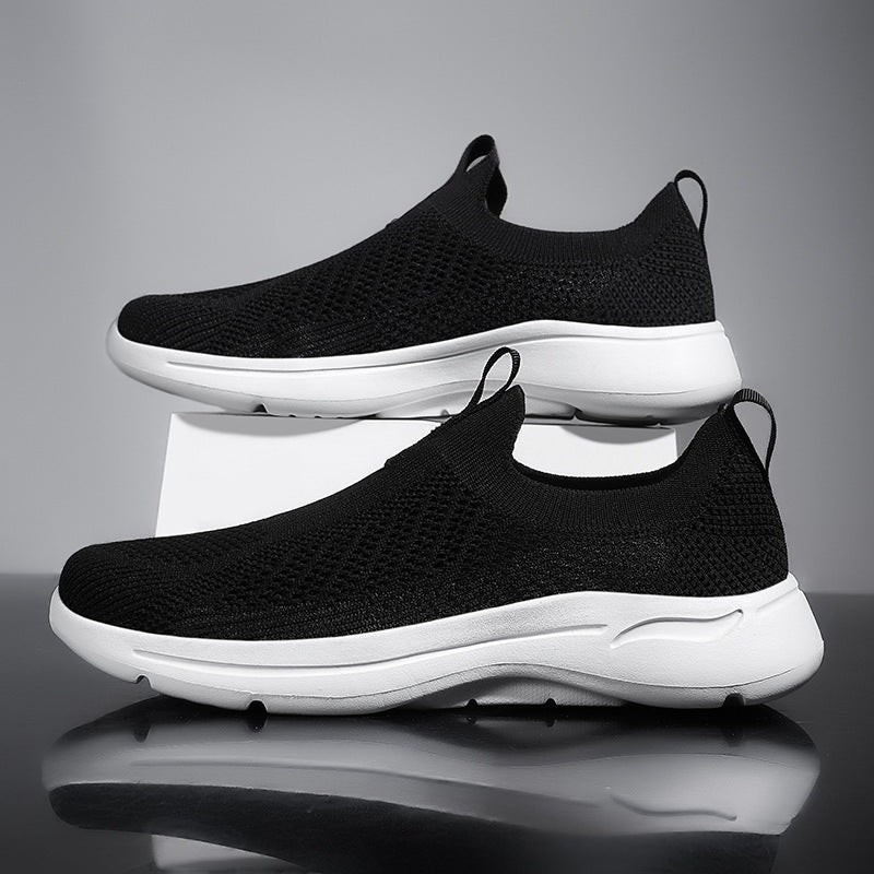 Damen Atmungsaktive Strick-Sneaker mit elastischem Schaft und rutschfester Sohle EB