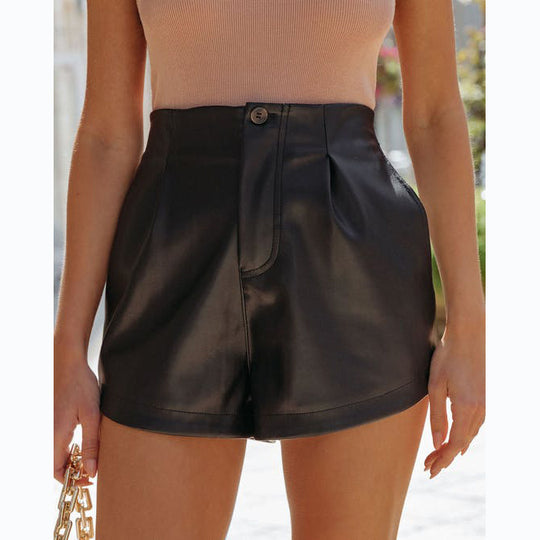 Damen Modische High-Waist-Shorts mit eleganter Färbetechnik und praktischen Taschen EB