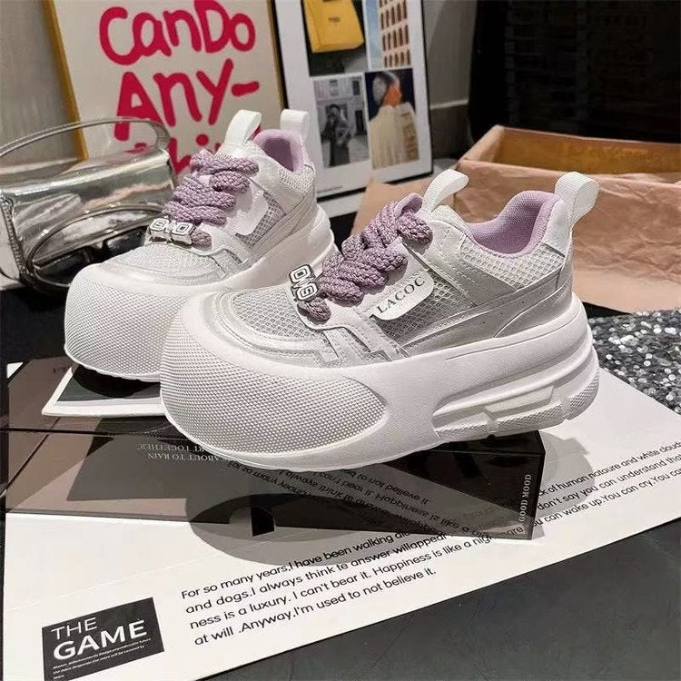 Damen Sportliche Chunky Sneaker mit innovativem Sohlenprofil und atmungsaktiver Mesh-Oberfläche EB