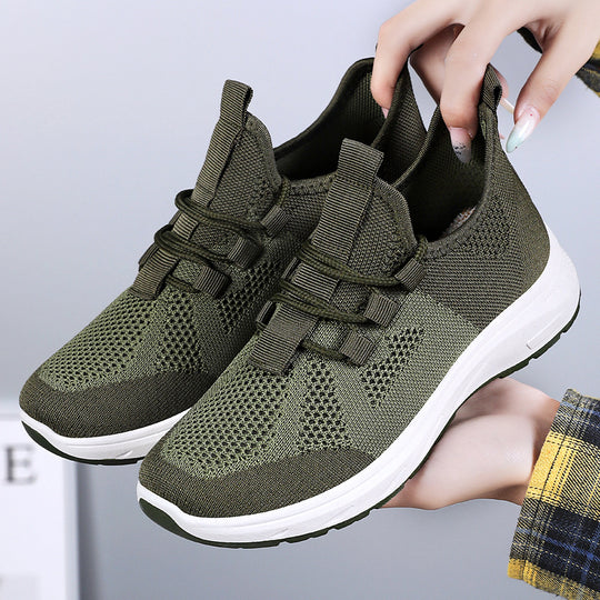 Damen Atmungsaktive und flexible Sport-Sneaker mit elastischem Schnürsystem EB