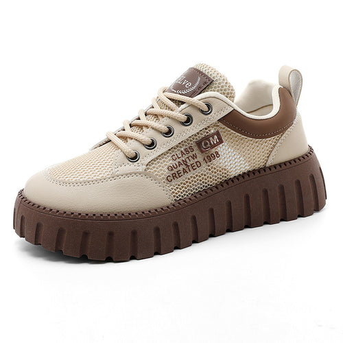 Damen Sportliche Chunky Sneakers mit atmungsaktiver Mesh-Oberfläche und strapazierfähigem Sohlenprofil EB