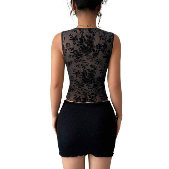Damen Spitzenbody mit floralem Design und tiefem V-Ausschnitt EB