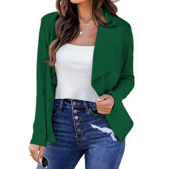Damen lässige Blazerjacke mit offenem Schnitt und eleganten Details EB