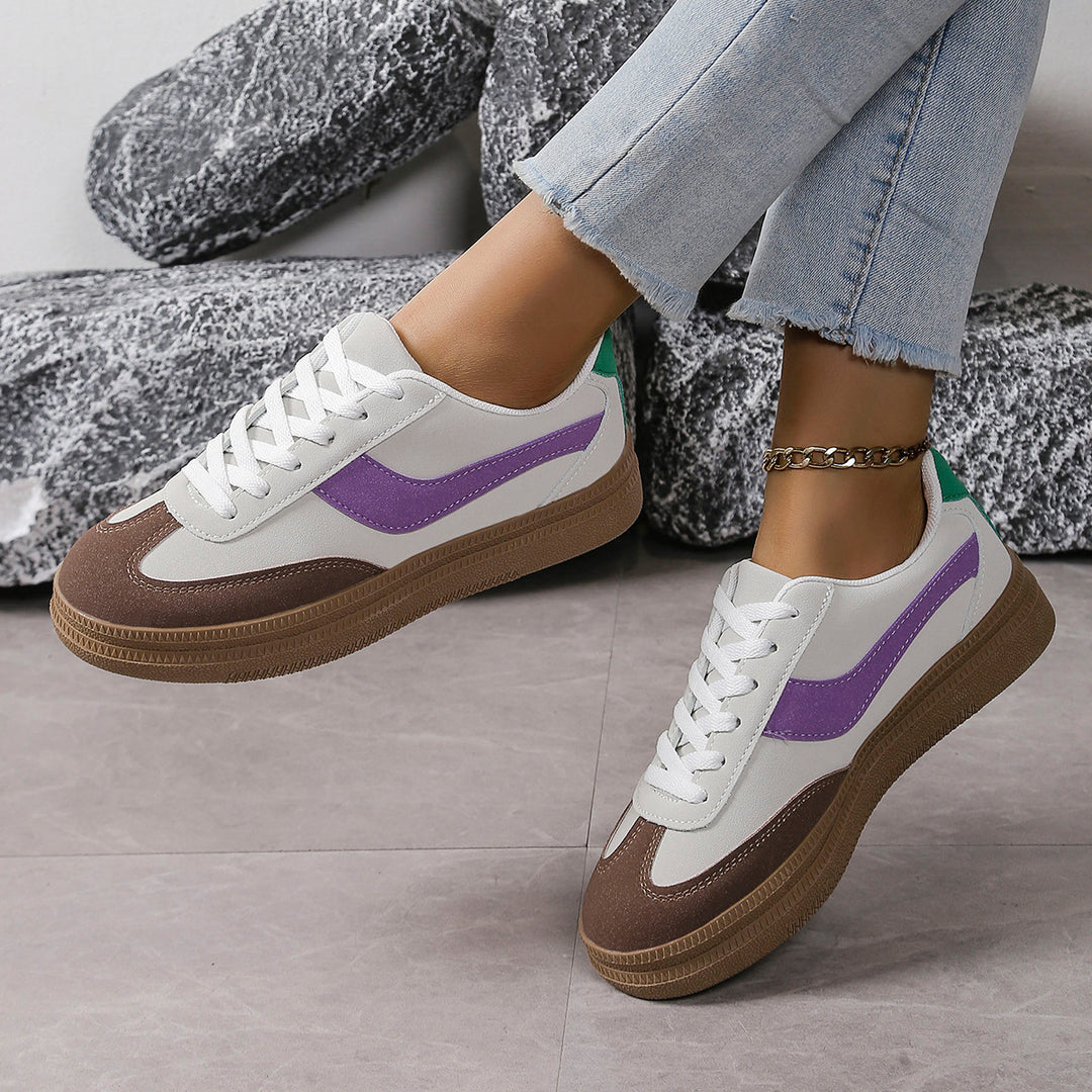 Damen Sportliche Sneaker mit modischem Farbkontrast und rutschfester Sohle EB