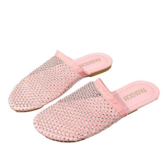 Damen Komfortable Slipper mit funkelndem Netzdesign und anatomischer Fußbettung EB