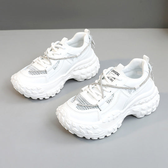 Damen bequeme und stylische Sneakers mit rutschfester Sohle und atmungsaktiver Mesh-Oberfläche EB