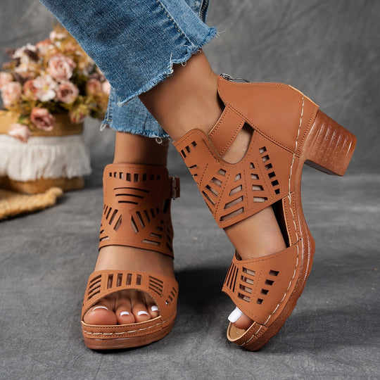 Damen Plateausandalen mit modischem Luftdurchlass EB