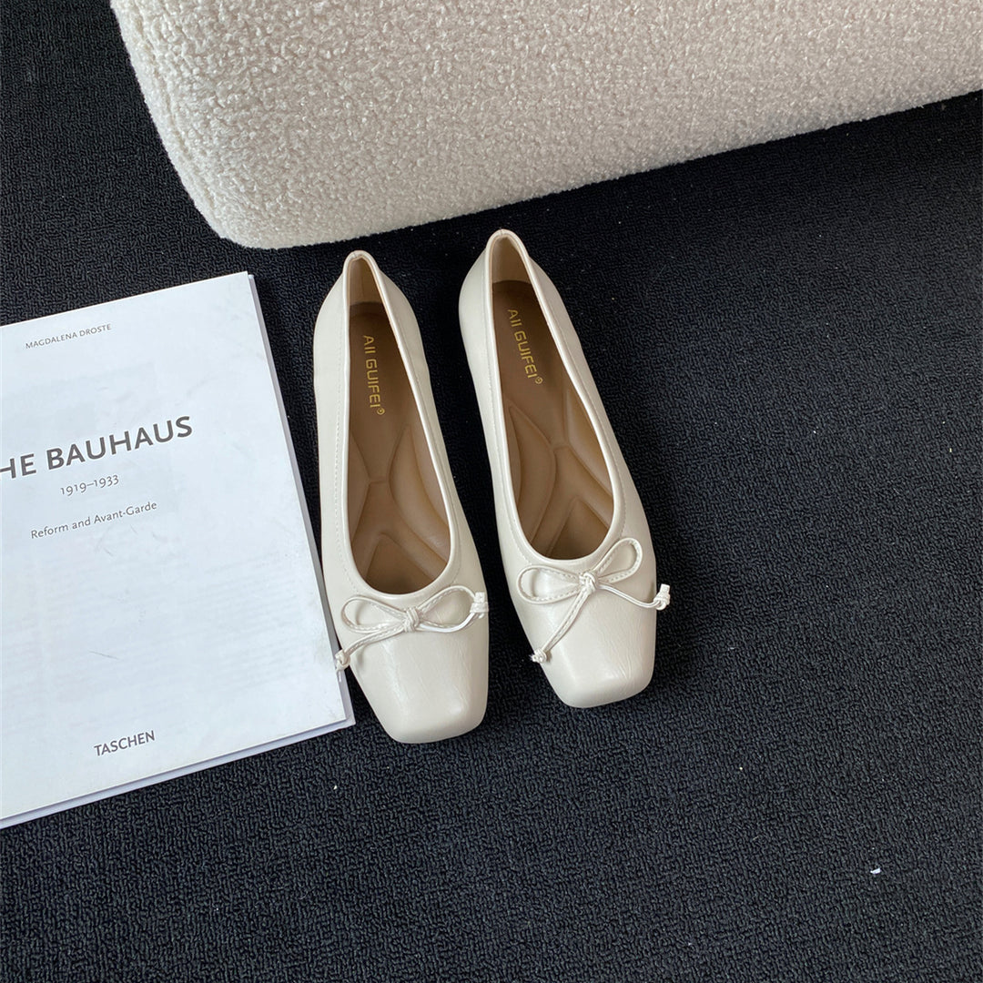 Damen elegante Ballerinas mit komfortablem Fußbett und verspieltem Schleifen-Detail EB