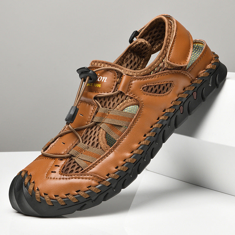 Herren Wasserdichte und atmungsaktive Outdoor-Sandalen mit flexiblem Kordelzug EB