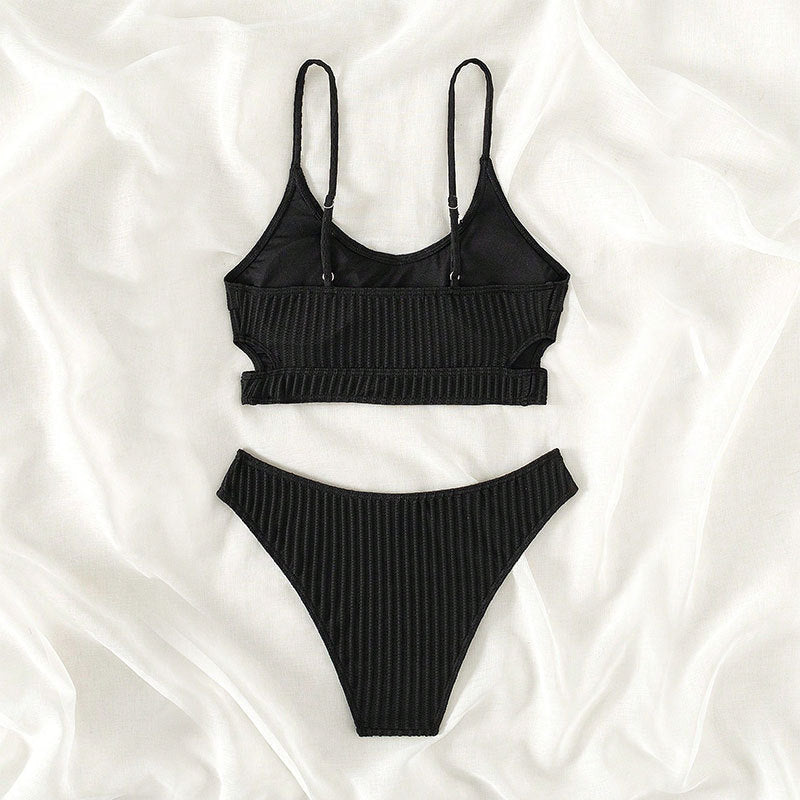 Damen Bikiniset mit modernem Rippendesign EB