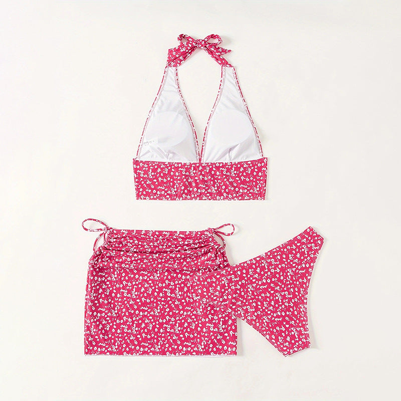 Damen Bikini-Set mit modischem Oberteil und hoch tailliertem Höschen EB