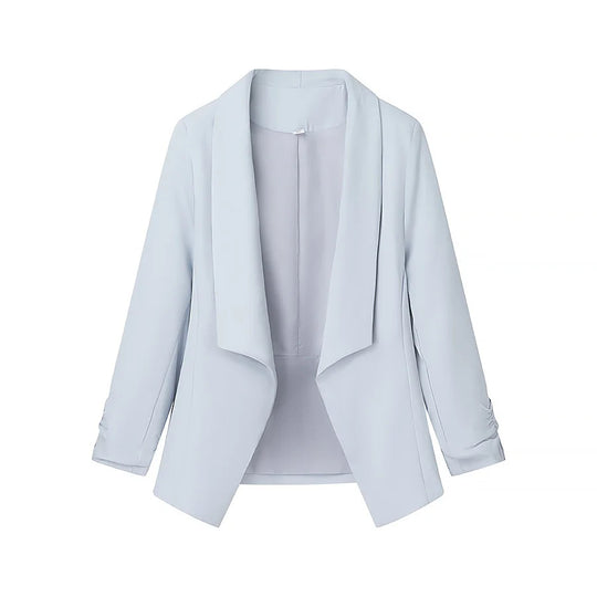 Damen elegante Blazerjacke mit lässigem Schnitt und modischem Revers EB