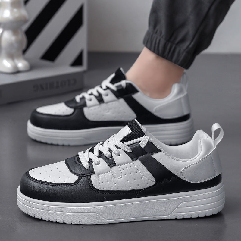 Unisex nan Plateausneaker aus Lederimitat mit atmungsaktivem Mesh-Zungenbereich und stoßdämpfender Profilsohle EB