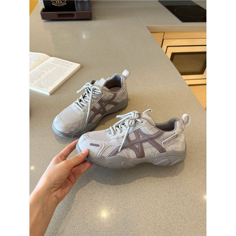 Damen sportliche Sneaker mit atmungsaktiver Mesh-Oberfläche EB