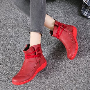 Damen Modische Winterstiefeletten mit praktischer Schnürung und rutschfester Sohle EB