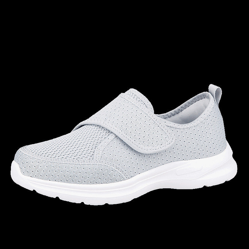 Damen Bequeme Slip-On Freizeitschuhe mit verstellbarem Klettverschluss EB