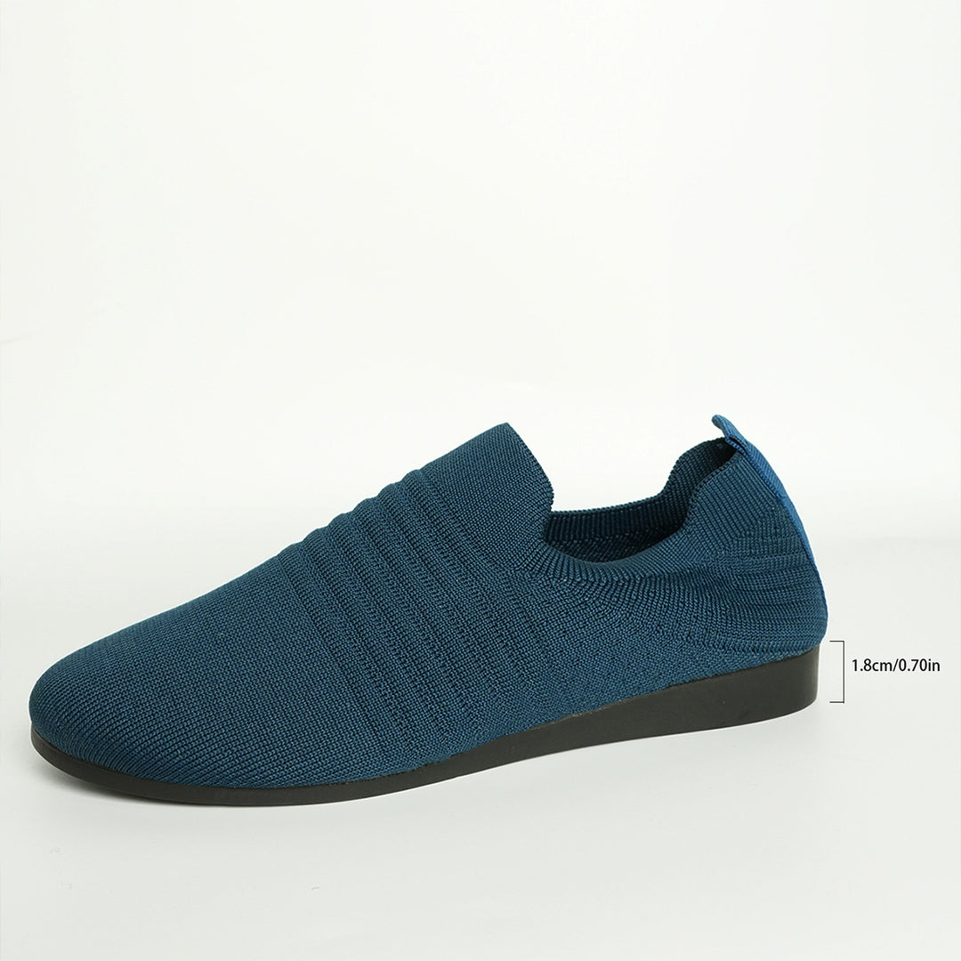 Herren nan atmungsaktiver Strick-Slip-On Sneaker mit elastischem Einstieg und gepolstertem Komfortfußbett EB