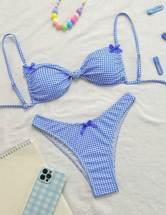 Damen Bikini-Set mit Rüschendetails und verstellbaren Trägern EB