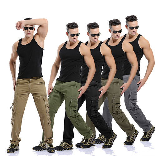Herren Cargo-Hose mit mehreren praktischen Taschen und verstellbarem Gurt EB