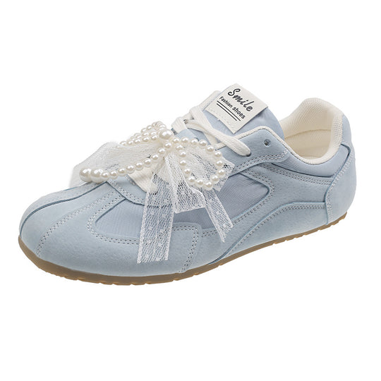 Damen Sportliche Sneakers mit elegantem Schleifendetail EB