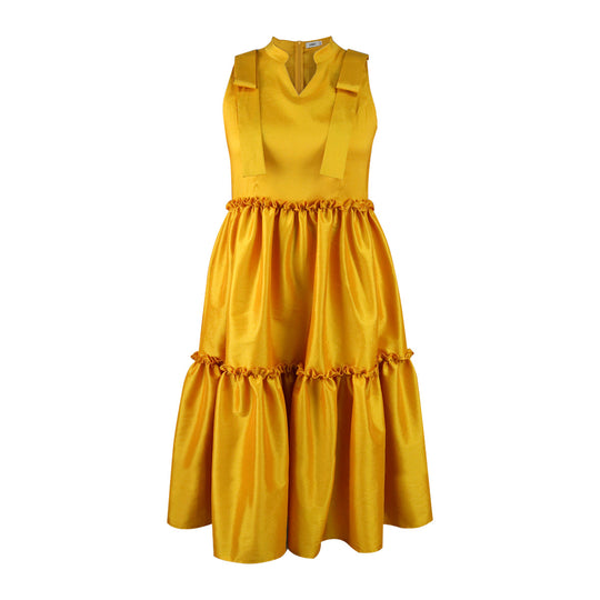 Damen Elegantes Maxikleid mit voluminösem Rock EB