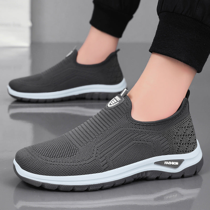 Damen Sportliche Slip-On Sneakers mit atmungsaktivem Obermaterial EB