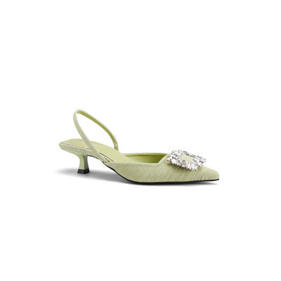Damen Slingback Pumps mit funkelndem Schmuckdetail EB