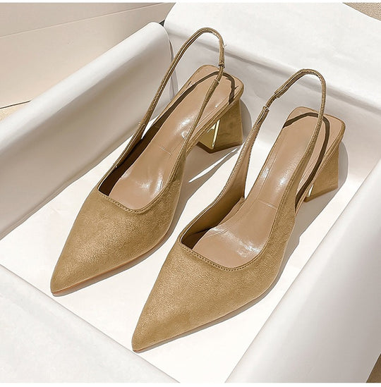 Damen Slingback-Pumps mit quadratischem Absatz EB
