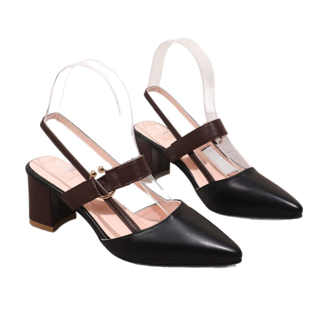 Damen Elegante Slingback-Pumps mit modischer Riemchen-Verzierung EB