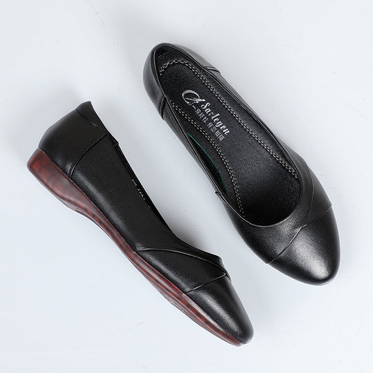 Damen Bequeme Ballerinas mit modischer Querstitching-Detail EB