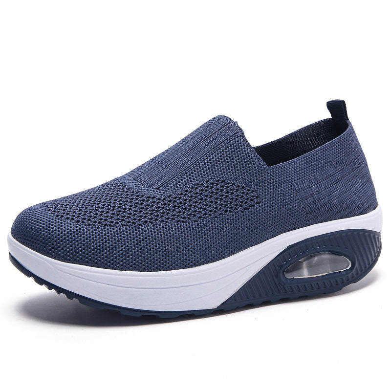 Damen Sportliche Slip-On Sneakers mit elastischem Obermaterial und dämpfender Sohle EB