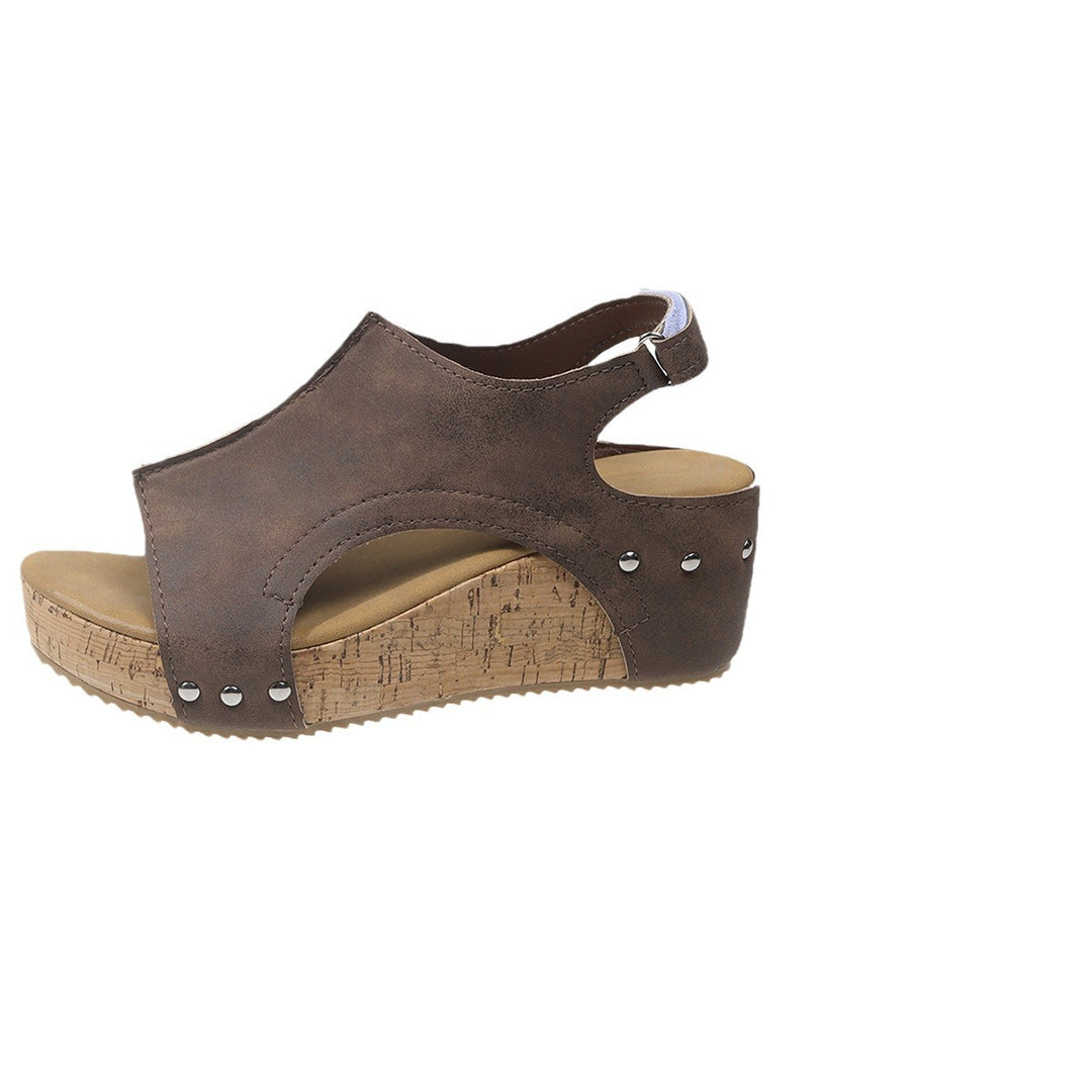 Damen Keil-Sandalen mit modischem Schliff und hochwertiger Korksohle EB