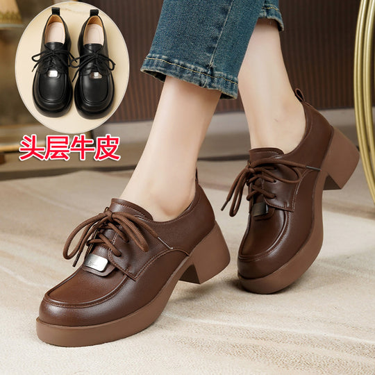 Damen Elegante und moderne Schnürschuhe mit Keilabsatz EB