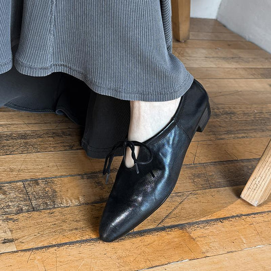 Damen elegante Ballerina-Schuhe mit modischem Schleifenakzent EB