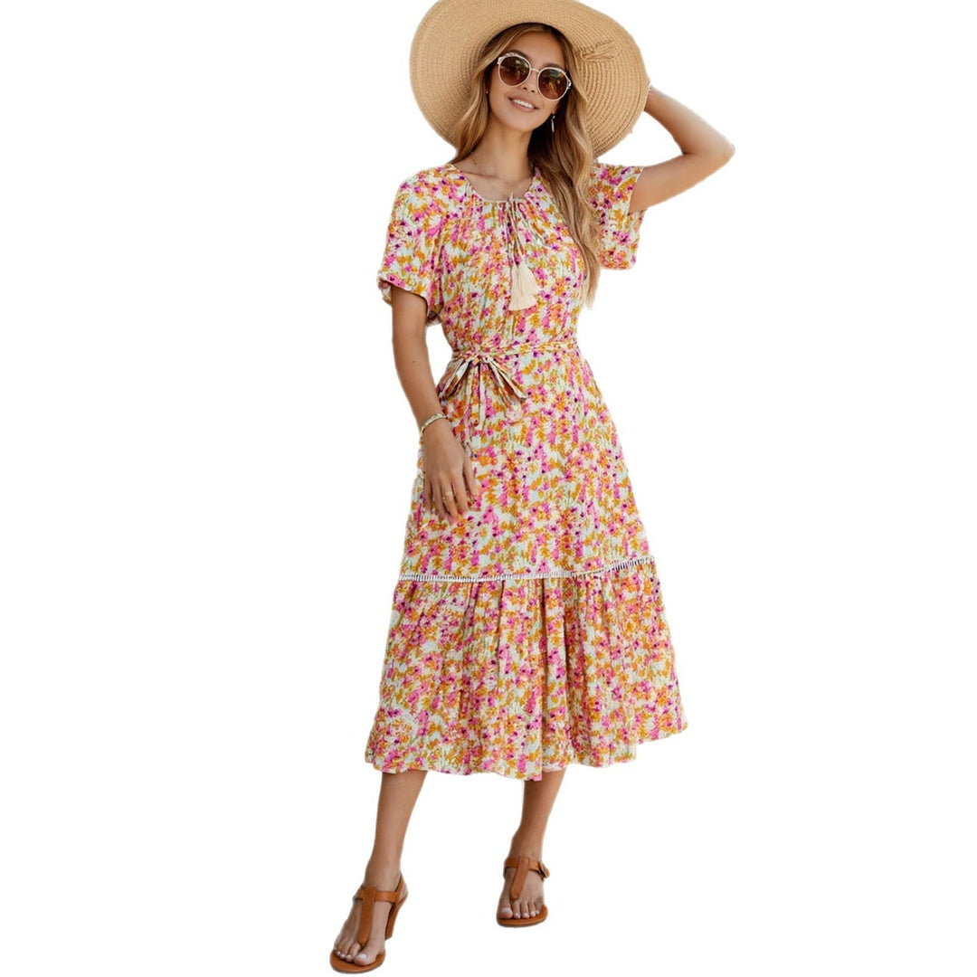 Damen Freizeitkleid mit floralen Mustern EB