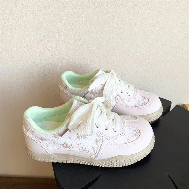 Damen modische Sneakers mit floralem Design und komfortablem Innenfutter EB
